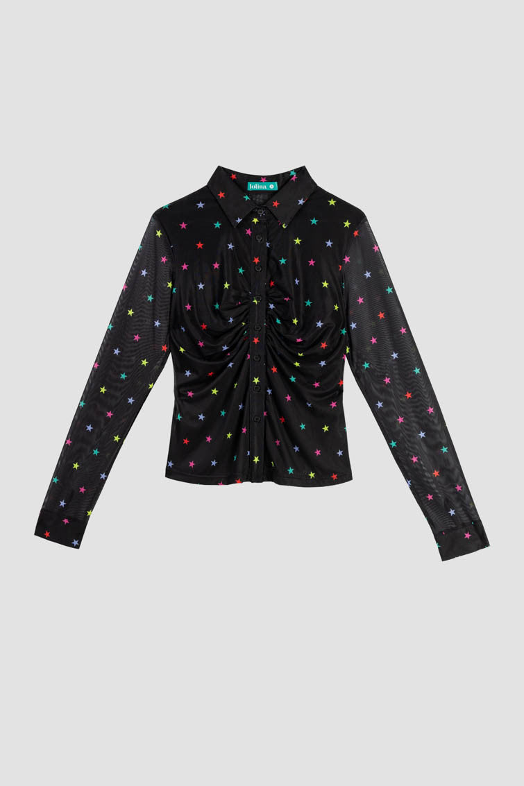CAMISA DE TUL DRAPEADA STARS LOLINA