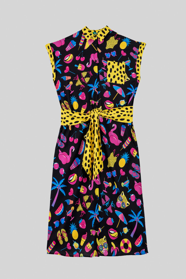CAMISERO MIDI ESTAMPADO VERANIEGO SUMMER TIME LOLINA