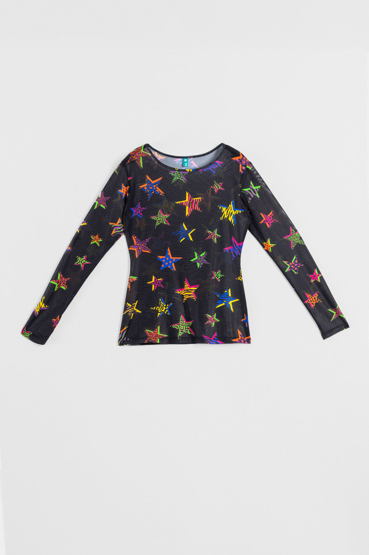 CAMISETA ALL OVER DE ESTAMPADO DE ESTRELLAS CON ANIMAL PRINT LOLINA