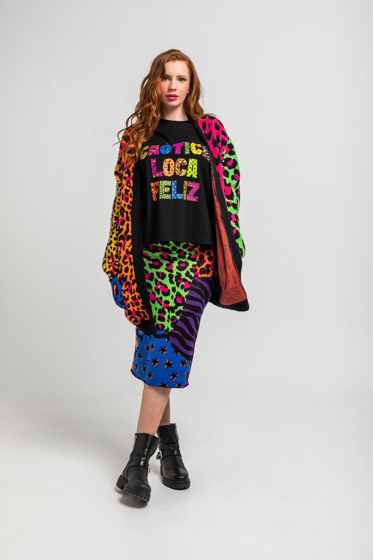 CAMISETA OVERSIZE DE ESTAMPADO VARIADO ANIMAL PRINT LOLINA