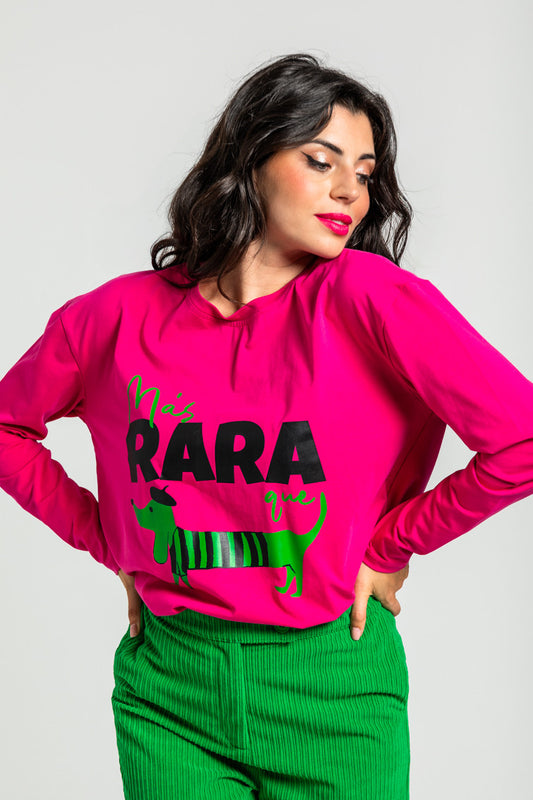 CAMISETA OVERSIZE MÁS RARA QUE UN PERRO VERDE LOLINA