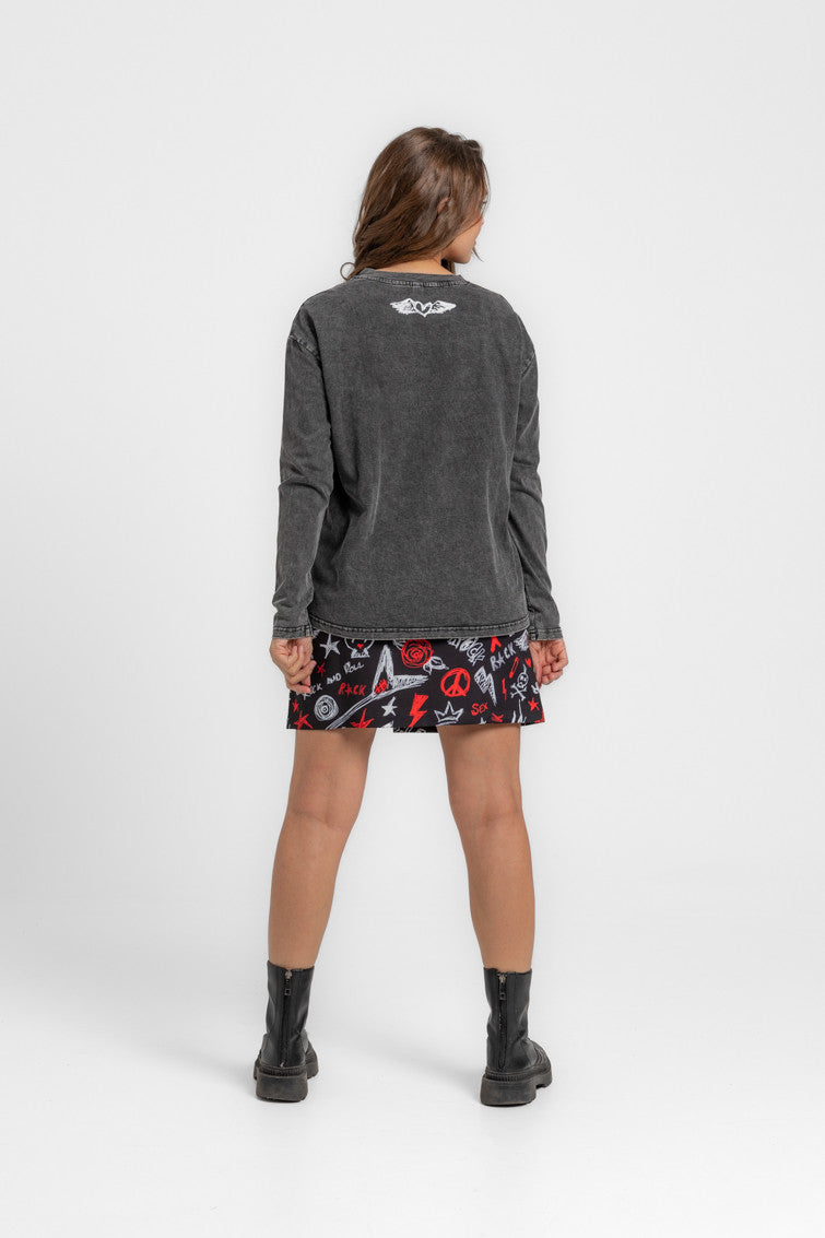 CAMISETA OVERSIZE ROCK AND ROLL LOLINA