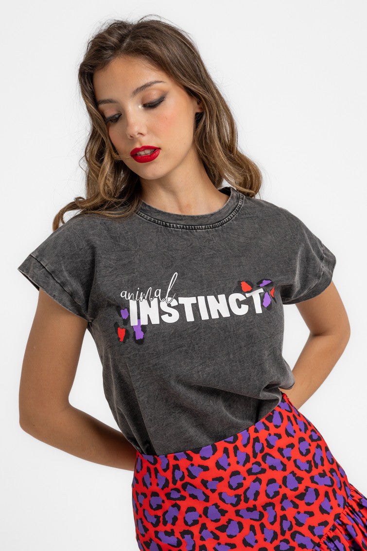 CAMISETA SIN MANGAS CORTE CANALLA ANIMAL INSTINCT LOLINA