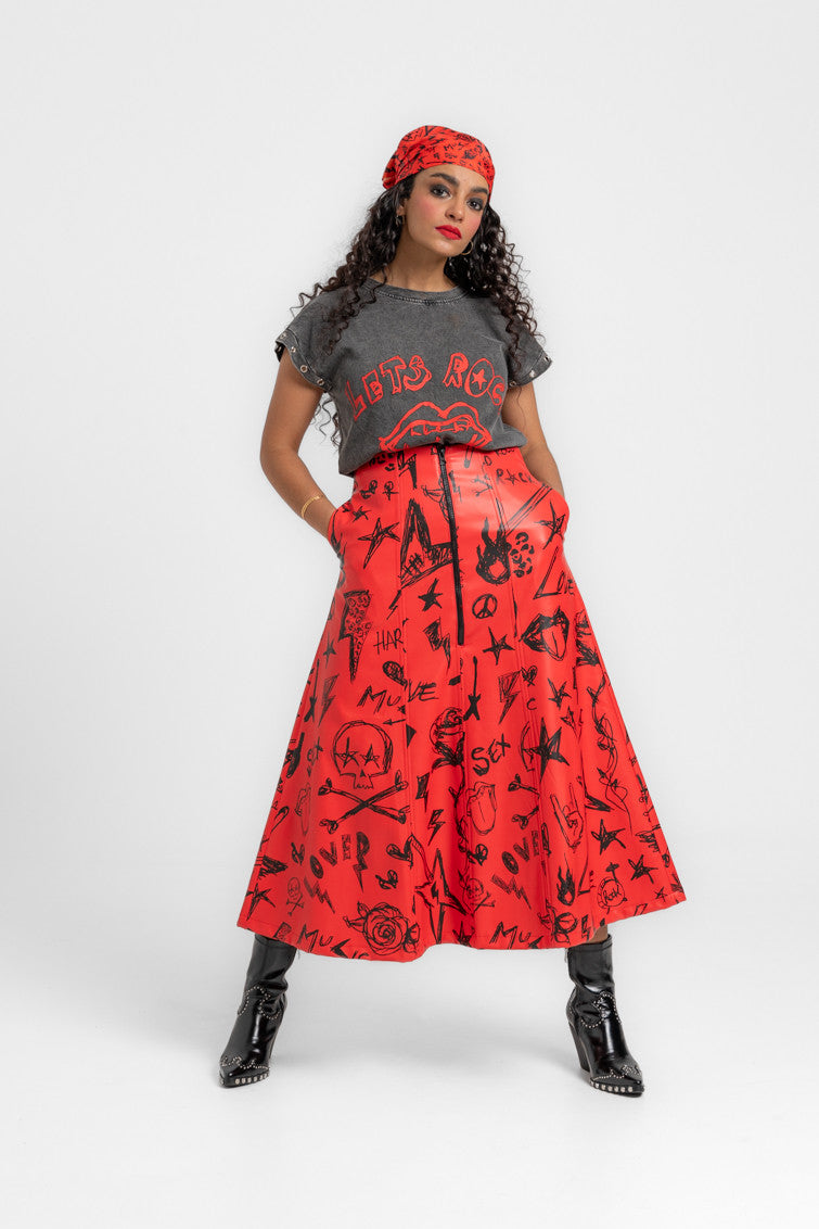CAMISETA SIN MANGAS CORTE CANALLA ROCK AND ROLL LOLINA