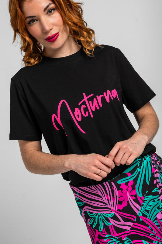 CAMISETA HOJAS Y PANTERAS NOCTURNA LOLINA