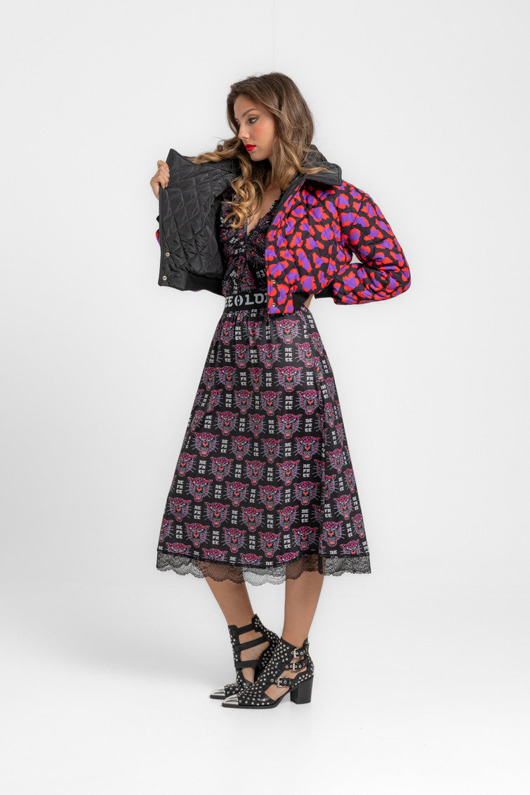 FALDA MIDI YOU´RE GONNA HEAR ME ROAR LOLINA