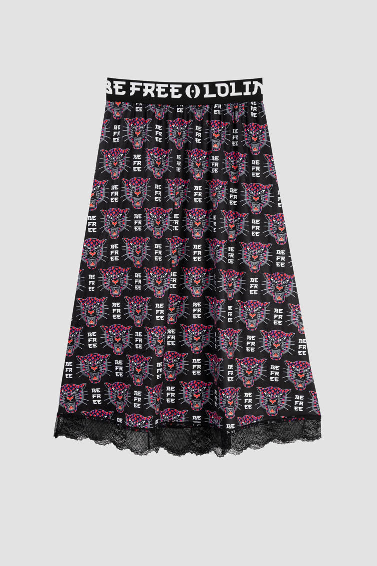 FALDA MIDI YOU´RE GONNA HEAR ME ROAR LOLINA