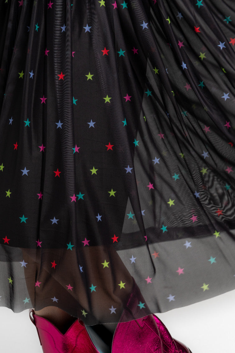 FALDA MIDI DE TUL CON VOLUMEN STARS LOLINA