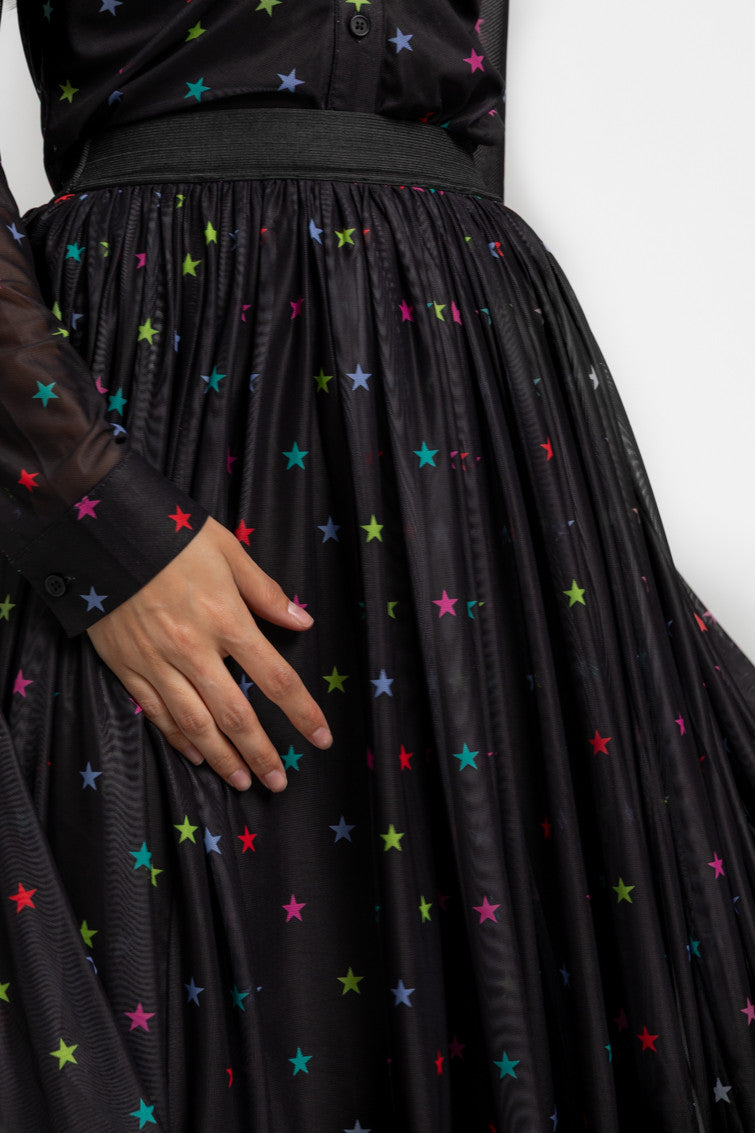 FALDA MIDI DE TUL CON VOLUMEN STARS LOLINA