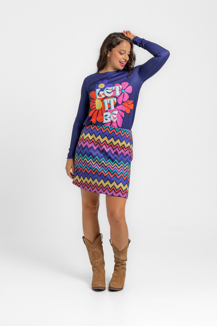 FALDA TRAPECIO PEACE LOLINA