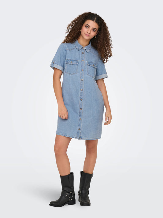 VESTIDO CORTO DENIM ONLY