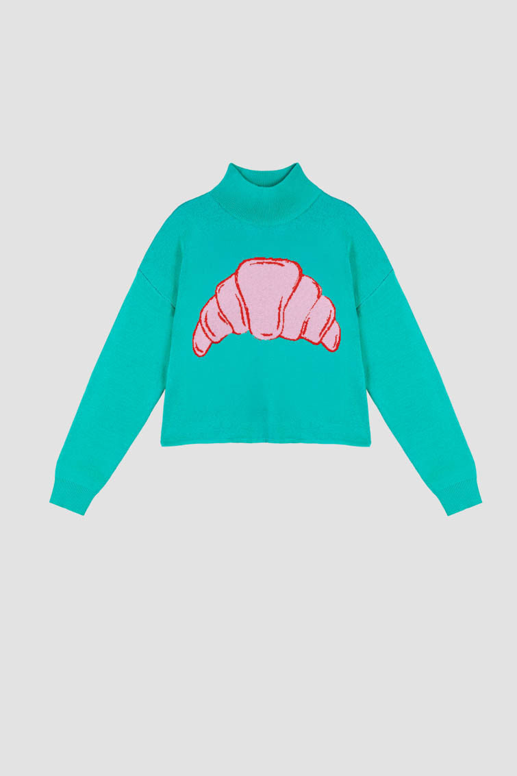 SUÉTER CROP CROISSANT LOLINA