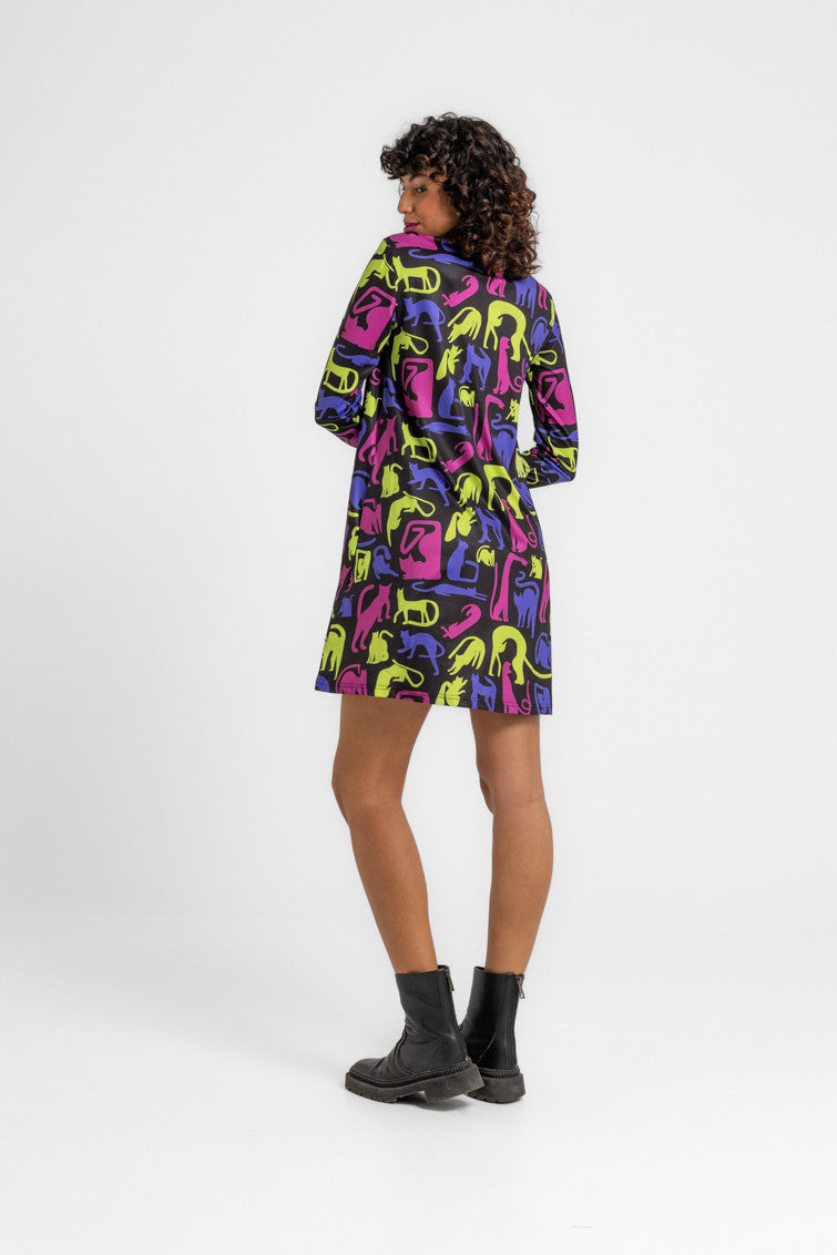 VESTIDO CORTE A LA LOCA DE LOS GATOS LOLINA