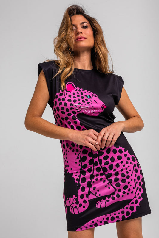 VESTIDO CORTO ELÁSTICO  PINK PANTHER LOLINA