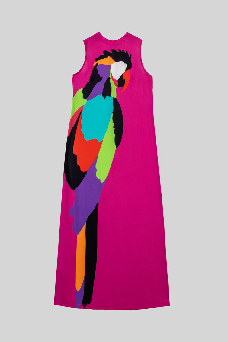 VESTIDO LARGO ABERTURAS LATERALES AL LORO LOLINA