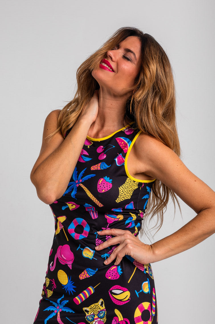 VESTIDO MINI ESPALDA NADADOR SUMMER TIME LOLINA