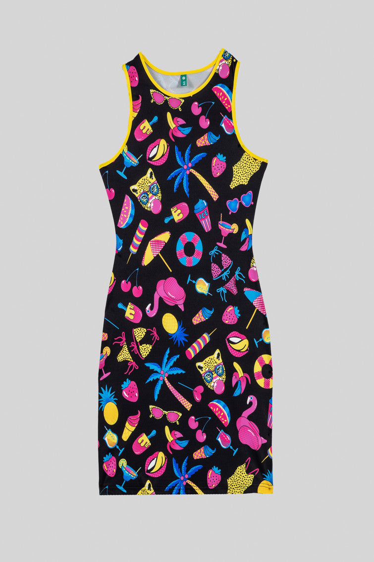 VESTIDO MINI ESPALDA NADADOR SUMMER TIME LOLINA