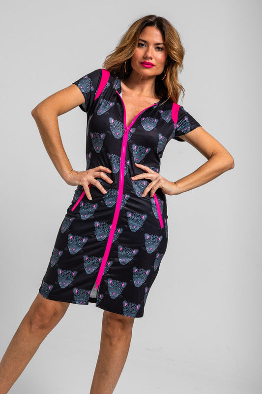 VESTIDO TUBO CREMALLERA NOCTURNA LOLINA